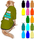 Custom Dog Hoodie Personalized Photo Text Logo Name Dog Clothes, Soft & Warm for Puppy Sweatshirt Hooded for Small Medium Large Dogs Girl/Boy Cats/Kitten, Olive, XXL