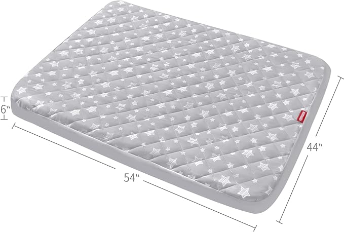 Waterproof Dog Bed Covers Replacement Washable Pet Hair Easy to Remove, Noiseless Quilted Puppy Pet Bed Cover Lovely Grey Star Print 44x54 Inches, for Dog/Cat, Cover Only