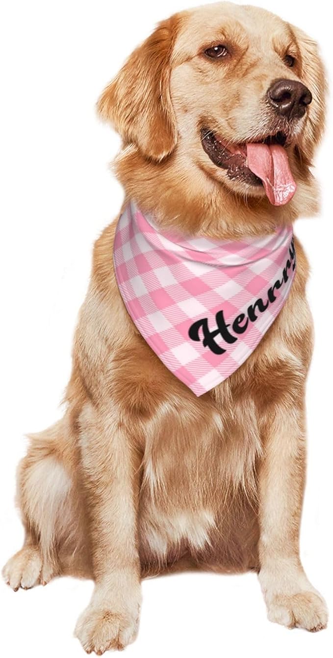 Custom Pet Scarf Personalized Dog Bandana with Name Personalized Add Your Text Bibs Triangle Head Scarfs Gift for Small Medium Large Dogs Cats Baby Puppy Pets Accessories