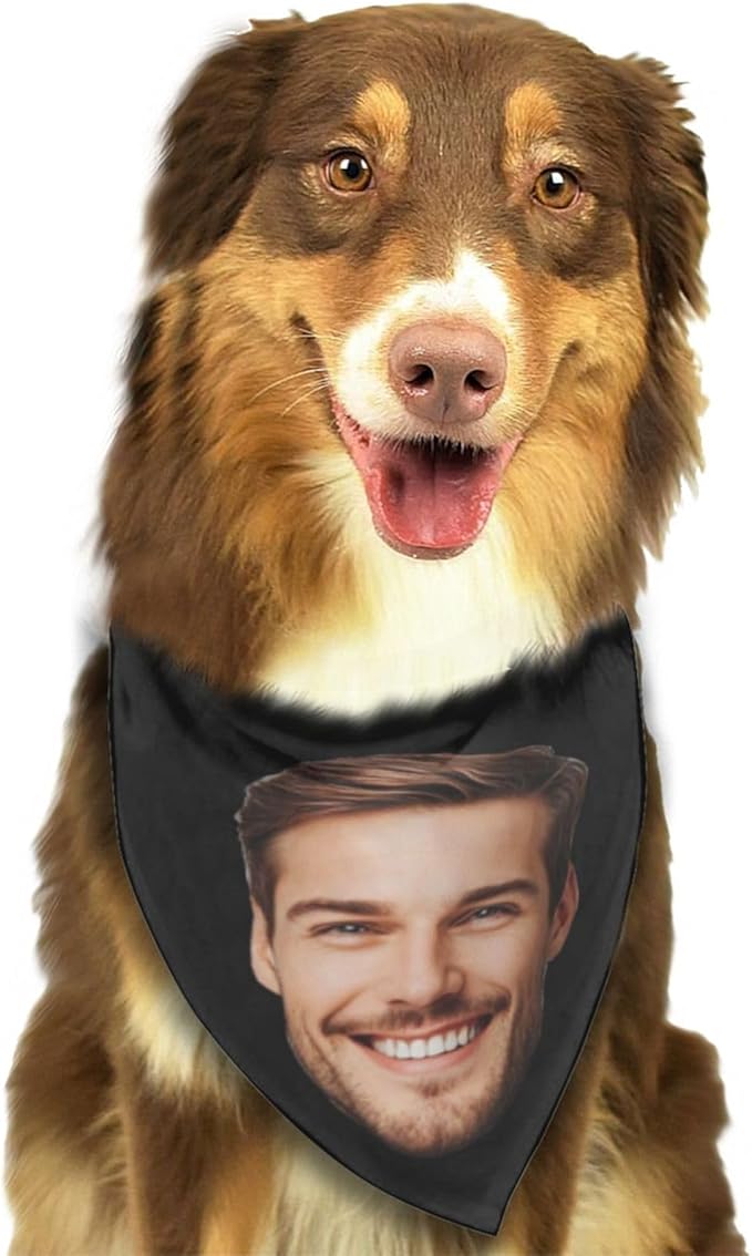 Custom Dog Bandana for Cat Dog Pet Add Your Design Personalized Neckwear Bandanas with Your Text Logo Image Customized Pet Scarf Funny Gifts Style 08