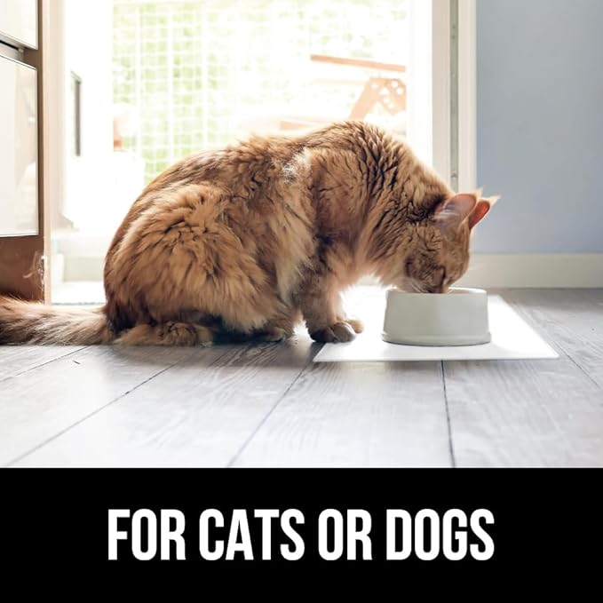 GORILLA GRIP 100% Waterproof Raised Edge BPA Free Silicone Pet Feeding Mat, Dog Cat Food Mats Contain Spills Protects Floors, Placemats for Cats and Dogs Water Bowl, Pets Accessories 18.5x11.5 White