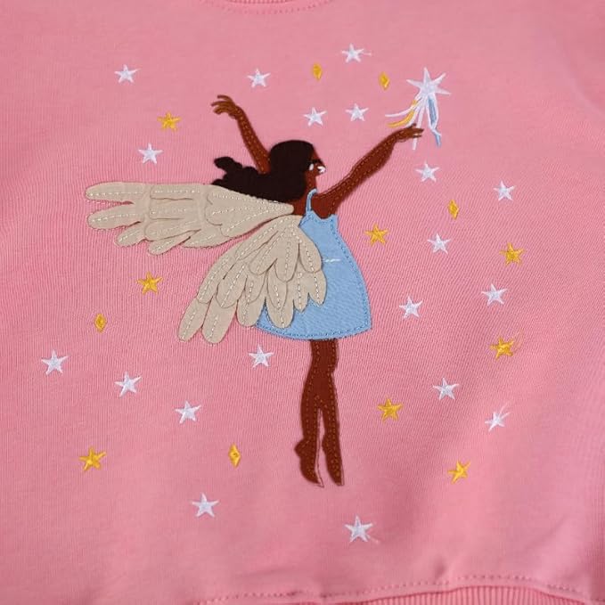 Toddler Baby Girls Cotton Sweater, Long Sleeve Crewneck Sweatshirt Pullover Kids Warm Clothing for Fall Winter