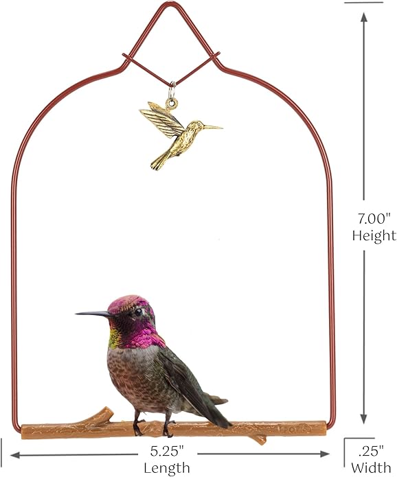 Hummingbird Charm, Red