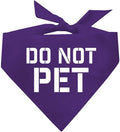 Do Not Pet Dog Bandana (Purple, OS 157)