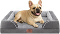 Comfort Expression Orthopedic Dog Bed for Medium Dogs 30x20 Inch, Waterproof Supportive Egg Crate Foam Medium Pet Bed with Removable Bolsters, Dog Couch with Washable Cover & Non-Slip Bottom, Grey