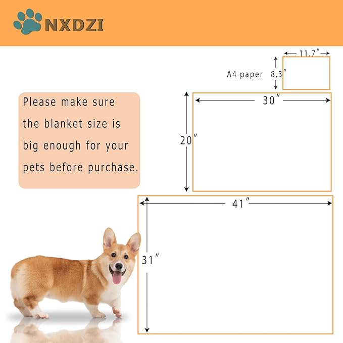 Dog Blankets for Medium Large Dogs, 3 Pack Washable Pet Throw 41" x 31", Fuzzy Soft Puppy Cover for Kennel Crate Bed