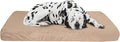 Memory Foam Dog Bed - 2-Layer Orthopedic Pet Pad with Machine Washable Cover - 37x24 Pet Bed for Large Dogs by PETMAKER (Tan)