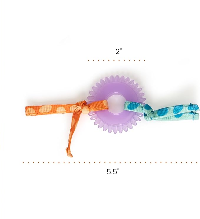 Catstages Kitty Chew Wheel, Dental Cat Toy with Catnip Oil, Teeth Cleaning, Healthy Chewing, Boredom Relief, Kicking & Batting for Kittens and Adult Cats, Purple (Pack of 2)