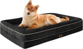 Waterproof Memory Foam Dog Beds for Extra Large Dogs Non-Slip Orthopedic Dog Beds Washable Couch Pet Bed with Removable Cover (Black, Large)