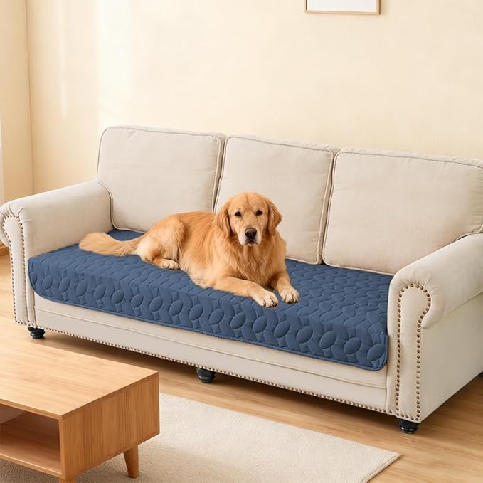 Ameritex Pet Bed Cover Dog Bed Blanket for Sofa and Furniture Waterproof New Pattern Design (40x50 Inch, Navyblue)
