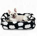 JOEJOY Small Dog Bed for Small Dogs, Rectangle Washable Orthopedic Dog Bed with Removable Zipper Cover, Cute Soft Calming Puppy Pet Bed with Jacquard Shaggy Plush & Non Skid Bottom