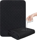 Washable Incontinence Bed Pads, Reusable Underpads for Kids, Adults, Elderly, Hospitals & Pets, Waterproof Bed Protector Pad for Bed, Sofa, Floor, Super Absorbent Bed Pad 34" x 52"- Black