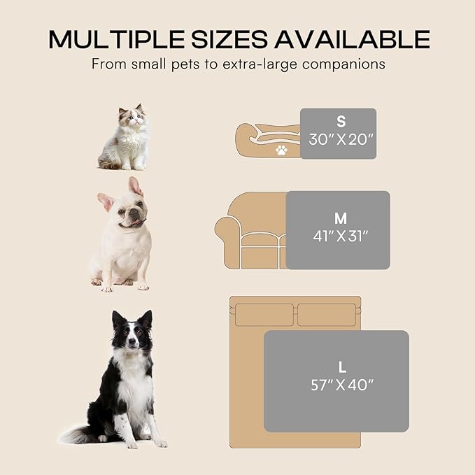 Luciphia Premium Soft Dog Blanket for Small Medium Large Dogs Washable 300GSM Fluffy Warm Fleece Puppy Cat Paw Print Pet Flannel Grey Paw XL(57"x40")