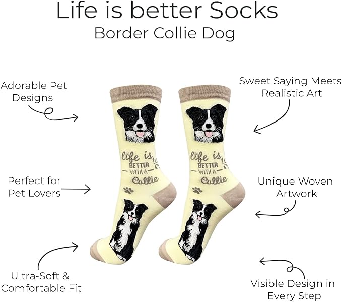 E&S Pets Pet Lover Socks - Dog & Cat Socks - Unisex Novelty Gifts