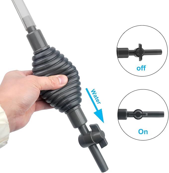 Newpol Aquarium Siphon Vacuum Cleaner for Fish Tank Cleaning Gravel & Sand & Change The Water (5.7FT/1.73M)