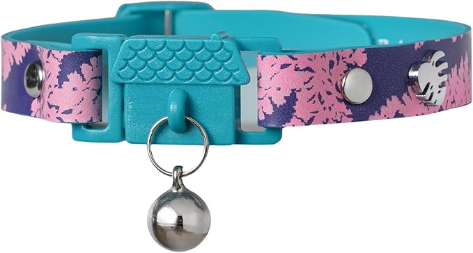 Kittyrama Botanicals Fern Cat Collar. Award Winning. Hypoallergenic, Quick Release Breakaway, Comfy & Soft. Vet Approved. Other Styles Available