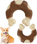 Durable Nylon Dog Bones, 2 Pack Dog Toys for Aggressive Chewers, Beef-Flavored U-Shaped Bone Chew Toys for Largel/Medium/Small Dogs, Teething and Boredom Relief