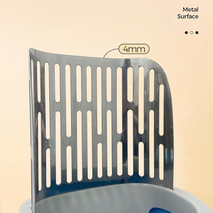 Cat Litter Scoop, Large Capacity Mess-Free Cat Litter Scooper with 10 Rolls/300 Count Refill Bags, Spill-Proof Kitty Box Sifter, Bin Doubles as Scoop Holder