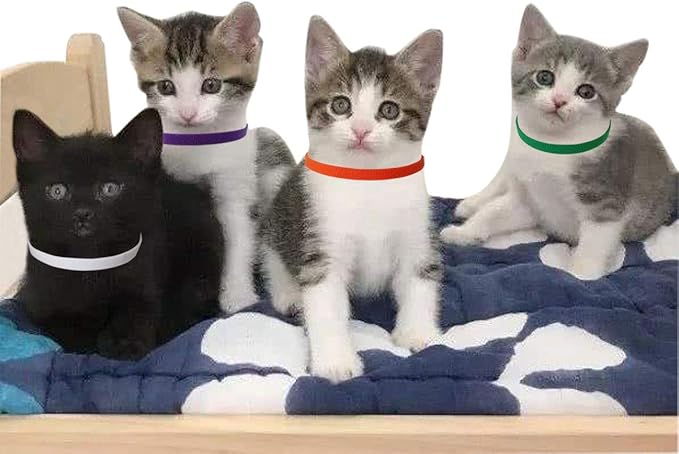 TTSAM 15 Pcs Puppy Id Collars 15 Colors Puppy Whelping Collars Double-Sided Soft Adjustable Dog ID Bands Identification Collar for for Puppies Small Cat Kitten Newborn Pet (Reusable)