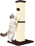 Cat Scratching Post 32 Inch for Indoor Large Cats and Kitten, Nature Sisal Tall Cat Scratch Post, Sisal Cat Scratcher Improve Cat's Scratching Habits and Protect Your Furniture, Beige