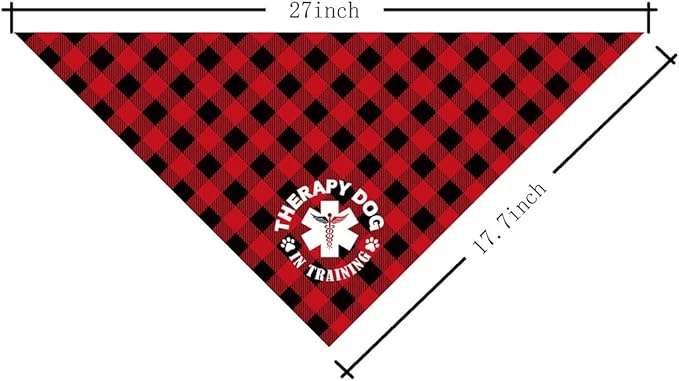 Dog Bandana, Therapy Dog Please Pet Me with, Dogs Scarf Classical Printing, Dogs Scarf Accessories, Doggy Kerchief Pet Kerchief, Christmas Birthday Thanksgiving Doggy Gift A05