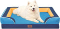 Comfort Expression Orthopedic Dog Bed for Large Dogs 36x27 Inch, Waterproof Egg Crate Foam Large Pet Bed with Removable Bolsters, Dog Couch with Washable Cover & Non-Slip Bottom, Houston