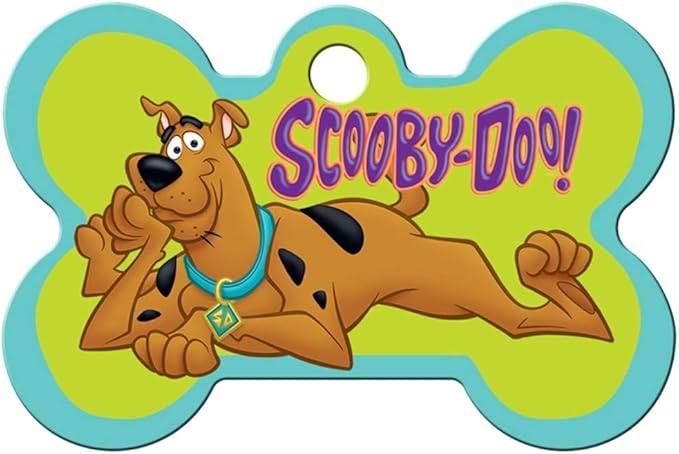 GoTags Cartoon Scooby-Doo Pet ID Tags, Personalized Engraved Dog Tags and Cat Tags with up to 4 Lines of Custom Text