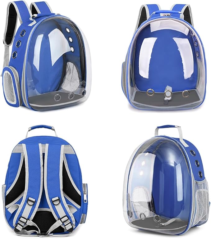 Pet Backpack Carrier,Bubble Backpack Cat Carrier,Pets and Small Dogs,Space Capsule Pet Carrier for Traveling, Walking, Hiking and Outdoor Activities (Blue)