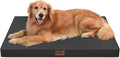 Outdoor Orthopedic Dog Bed for Extra Large Dogs, XL Waterproof Flat Pet Bed 44x32 Inch, Egg Crate Foam with Removable Washable Oxford Cooling Cover, Black