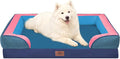 Comfort Expression Orthopedic Dog Bed for Large Dogs 36x27 Inch, Waterproof Egg Crate Foam Large Pet Bed with Removable Bolsters, Dog Couch with Washable Cover & Non-Slip Bottom, Enchanted Cove