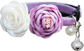 Fupo Purple Cat Collars for Girl Cats Breakaway Kitten Collar with Bell Flowers