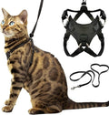Houdini™ Escape Proof Cat Harness and Leash Set by OutdoorBengal for Walking Cats and Kittens (Vegan Leather, Large Cat)