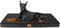 Patas Lague Orthopedic Jumbo Dog Bed for Large Sized Dog 56''X40'', Soft Waterproof Egg Crate Foam Large Pet Crate Beds Mat with Removable Washable Cover and Non-Slip Bottom, Black