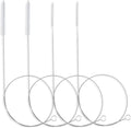 40 Inches Brush Cleaner for Cleaning Straw, Kegerator, Feeding Tube, Siphon Hose, Sunroof Drain, Refrigerator Drain, 4PCS (White)