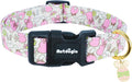 Easter Dog Collar, Spring Dog Collar with Cartoon Rabbit Pattern, Adjustable Cotton Puppy Collars Girl Boy Collar for Small Medium Large Dogs,L