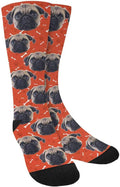 Custom Face Socks, Personalized Dog Lover Pet Photo Picture on Socks Unisex Athletic Crew Socks for Men Women