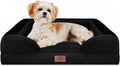 Comfort Expression Orthopedic Dog Bed for Medium Dogs 28x19 Inch, Waterproof Supportive Egg Crate Foam Medium Pet Bed with Removable Bolsters, Dog Couch with Washable Cover & Non-Slip Bottom, Black
