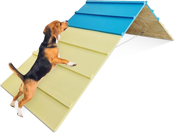 Dog Agility Equipment for Small & Medium Dogs, Puppy Agility Course Backyard Set A-Frame, Pony & Lamb Jumping Obstacle Course Ramp & Playground