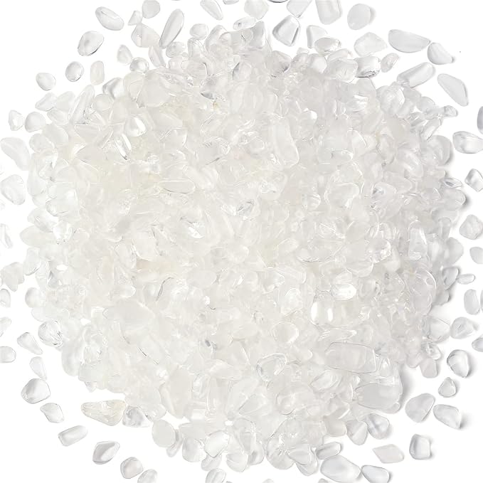 Clear Quartz Healing Crystal Chips Bulk Gemstones Sets Tumbled Crushed Stones Crushed Crystals Natural Rocks for Fountain Rocks Decoration Reiki Energy Balancing Meditation Aquarium Gravel 0.44lb