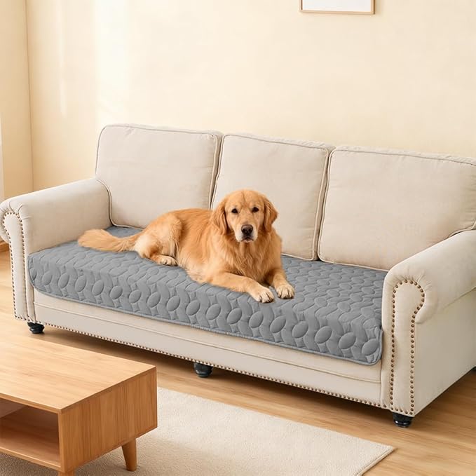 Ameritex Pet Bed Cover Dog Bed Blanket for Sofa and Furniture Waterproof New Pattern Design (40x50 Inch, Light Grey)