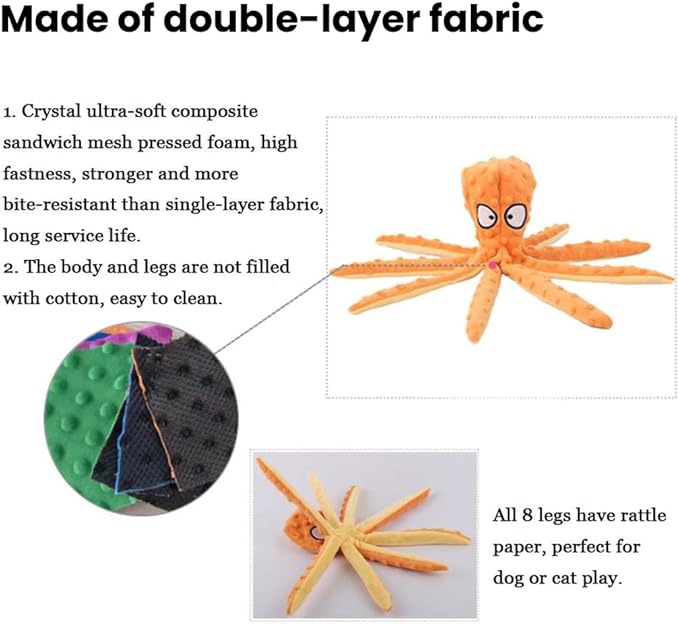 2025 New Upgrade Interactive Chew Pet Toy No Stuffing Bite-Resistant Squeaky Perfect for Puppies, Small and Medium Dogs (2pcs B)