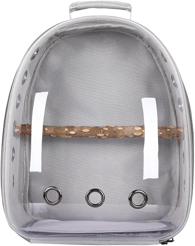 Bird Carrier Backpack, Bird Travel Carrier with Standing Perch, Lightweight Breathable Parrot Cage for Small Birds, Green Cheek, Cockatiel, Parrot