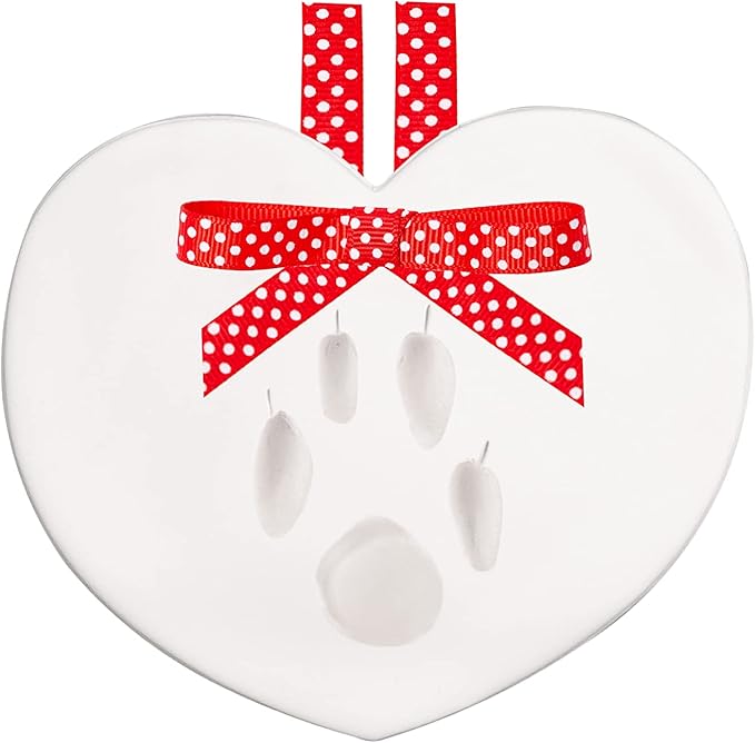 Pearhead Pet Paw Print Valentine’s Ornament Kit – Heart-Shaped Clay Pawprint Keepsake for Dogs & Cats, DIY Valentine’s Day Pet Gift & Memorial