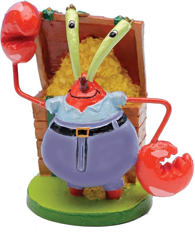 PennPlax Spongebob 7-Piece Officially Licensed Aquarium Ornament Set – Great for Saltwater and Freshwater Fish Tanks – Mini 2" Aquarium Decorations