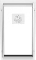 Hakuna Pets Deluxe Aluminum Pet, Cat and Dog Door with 2-Way Locking Panel for Screens, Doors and Walls up to 2.8" Thick, X-Large, White