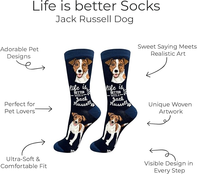 E&S Pets Pet Lover Socks - Dog & Cat Socks - Unisex Novelty Gifts