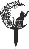 Pet Grave Markers Cat, Metal Memorial Plaques for Outdoors Garden Yard, Pet Grave Marker Decor Gifts Graveyard Remembrance Graveside Burial Stake for Pet Owner
