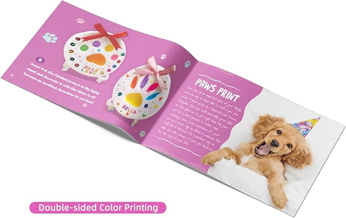 Eggbox Pet Paw Print Impression Kits - Makes 2 Dog Pawprint Keepsake Kit, Inkless Paw Prints Kit for Dogs & Cats - New Puppy Gift, DIY Dog Paw Print, Personalized Gifts for Pet Lovers