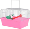BESPORTBLE Spacious Bird Carrier Travel Cage Lightweight Portable Bird Cage with Perch Food Box Water Feeder for Parrots and Lovebirds Abs Iron Design for Travel Storage Color