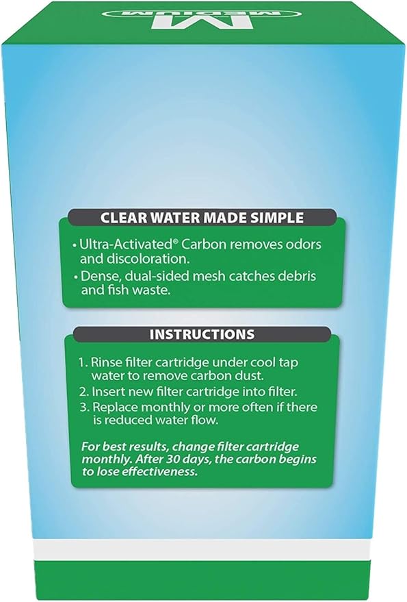 Tetra Whisper Bio-Bag Filter Aquarium Cartridges,Medium Filter for Freshwater and Marine Fish,Removes Odors and Discoloration,Ready to Use,3 Medium Green Filters,(Pack of 2)